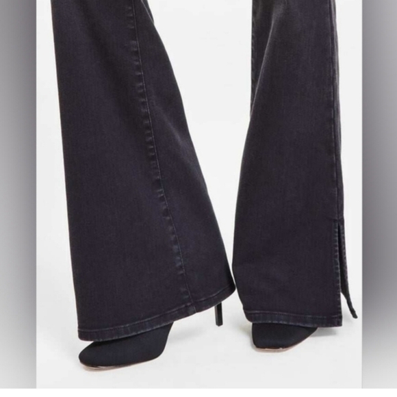 INC INTERNATIONAL CONCEPTS black High Rise Rhinestone Studded Flare Jeans size 2 - Picture 7 of 7